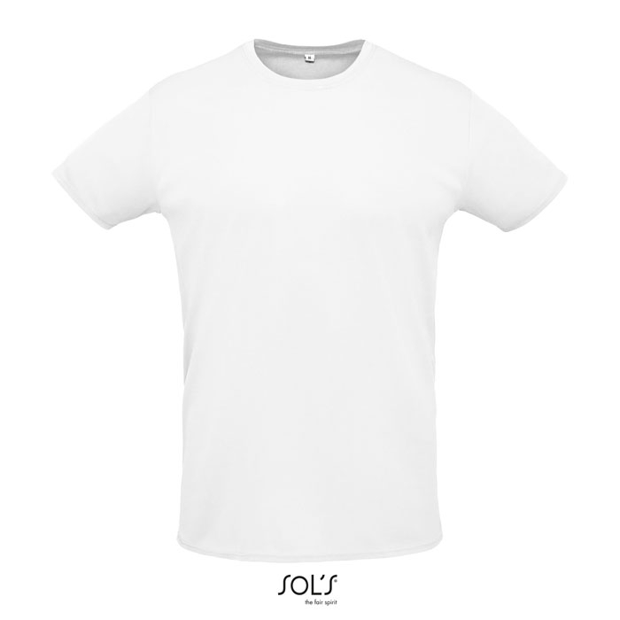 Tshirt unisexe publicitaire en polyester 130g - SPRINT Blanc 1